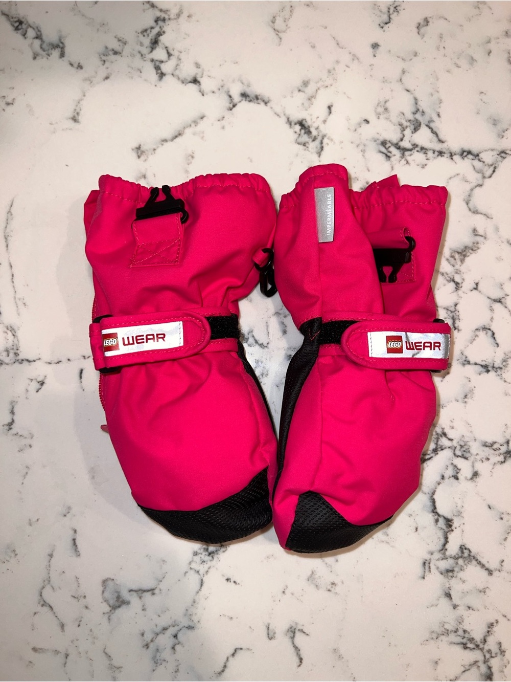 Lego Wear Toddler Waterproof Mittens In Hot Pink - 3T